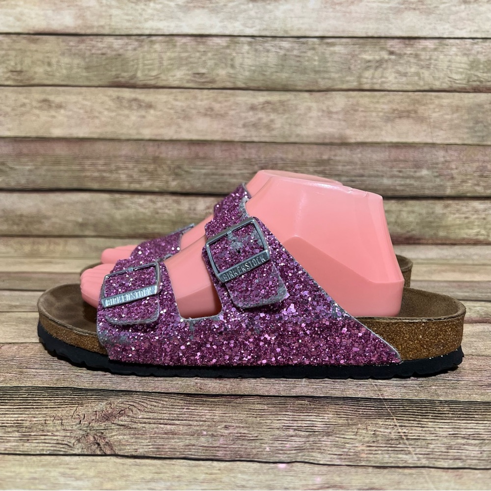 Birkenstock Pink Glitter Arizona Sandals